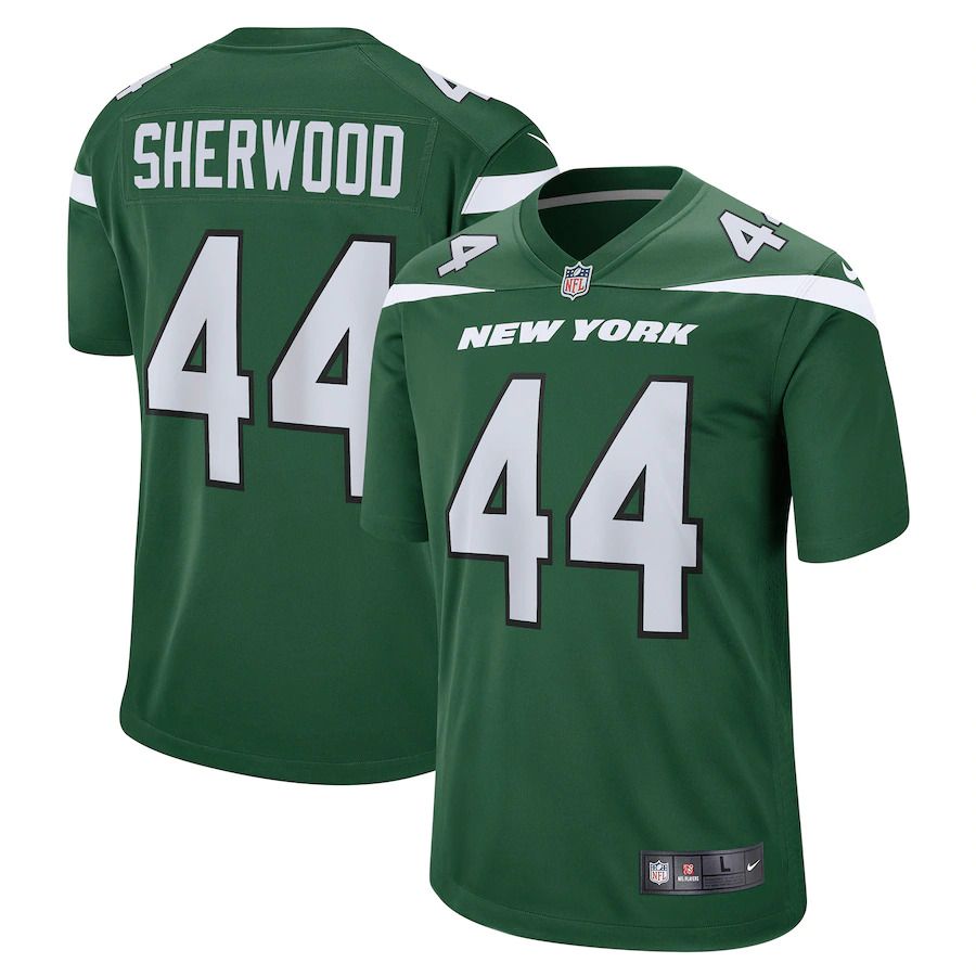 Men New York Jets #44 Jamien Sherwood Nike Gotham Green Game NFL Jersey